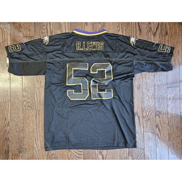 Ray Lewis #52 Baltimore Ravens NFL Nike On Field Jersey NWT Sz 48 Black - Picture 2 of 9